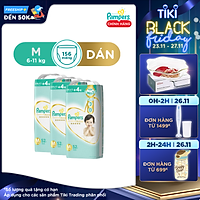 Combo 3 Tã Dán Pampers Thượng Hạng Nội Địa Nhật NB70/S64/M52/L42