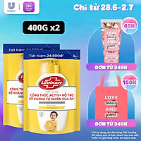 Combo 2 Nước rửa tay Lifebuoy chanh khử mùi túi 400g