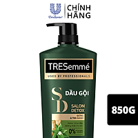 Dầu gội TRESEMME Salon Detox Dưỡng tóc chắc khỏe bóng mượt Gừng và Trà Xanh Giúp Detox tóc sạch sâu 850g