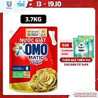 Nước giặt Túi 3.7kg OMO Matic Cho máy giặt cửa trên Hương Comfort Tinh dầu thơm Xoáy bay vết bẩn, hương thơm bền lâu