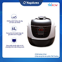 Nồi Áp Suất Điện Tử Nagakawa NAG0206 (6.0 Lít) - Hàng Chính Hãng