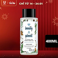 Dầu Xả 400Ml Love Beauty And Planet Dưỡng Tóc Chắc Khỏe Bồng Bềnh Volume And Bounty Với 100% Dừa Tươi Và Hoa Mimosa