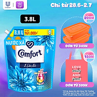 Nước Xả Làm Mềm Vải Comfort Giữ Màu & Bền Vải Hương Ban Mai Đậm Đặc Một Lần Xả 3.8L
