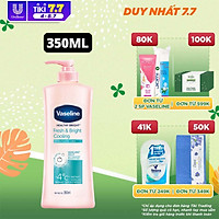Sữa Dưỡng Thể 350Ml Vaseline Dưỡng Ẩm Sáng Da Fresh & Bright 10X Niacinamide Giúp Da Sáng Khỏe Mịn Căng Tinh Chất Menthol Mát Lạnh Như Tuyết Tan Trên Da