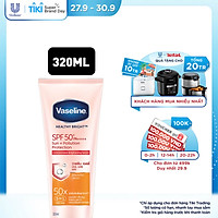 Vaseline 50x Serum Chống Nắng Cơ Thể SPF50 + Dưỡng Da Sáng Khoẻ (320ml)