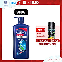 Dầu Gội Đầu cho nam 900g Clear Men Cool Sport Bạc hà đánh bay gàu, ngứa và vi khuẩn mát lạnh cực đỉnh suốt ngày dài