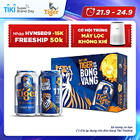 Thùng Bia Tiger 24 Lon (330ml / Lon) (Bật lon Tiger giơ cao bóng vàng)