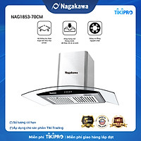 Máy Hút Mùi Than Hoạt Tính Nagakawa NAG1853-70Cm - Bộ Lọc 5 Lớp Inox - Hàng Chính Hãng