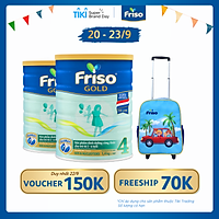 Bộ 2 Hộp Sữa Bột Friso Gold 4 Dành Cho Trẻ Từ 2 - 6 Tuổi 1400g + Vali Tay Kéo Cho Bé