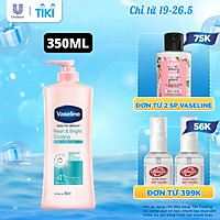Sữa Dưỡng Thể 350Ml Vaseline Dưỡng Ẩm Sáng Da Fresh & Bright 10X Niacinamide Giúp Da Sáng Khỏe Mịn Căng Tinh Chất Menthol Mát Lạnh Như Tuyết Tan Trên Da