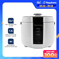 Nồi Cơm Điện Nắp Gài Nagakawa NAG0131 (1.2 Lít) - Hàng Chính Hãng