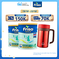 Bộ 2 Hộp Sữa Bột Friso Gold 4 1400g Dành Cho Trẻ Từ 2 - 6 Tuổi + Tặng Bình Giữ Nhiệt Lock and Lock (màu ngẫu nhiên)