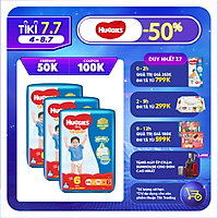 Combo 3 gói Tã Quần Huggies Dry Tràm Trà Tự Nhiên Gói Cực Đại + Tặng 6 miếng