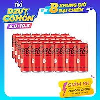 Thùng 24 Lon Nước Giải Khát Không Đường Coca-Cola Zero 320mlx24
