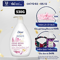 Sữa Tắm Dưỡng Thể Từ Thiên Nhiên 530G Dove Căng Bóng Sáng Mịn Với Chiết Xuất Hoa Sen Và Nước Gạo