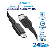 Dây Cáp Sạc Anker USB - Type C To Lightning Chuẩn MFi Cho iPhone PowerLine II 0.9m - A8632 - Hàng Chính Hãng