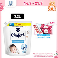 Nước xả vải em bé Comfort cho da nhạy cảm với công thức riêng dịu nhẹ 100% nguồn gốc thực vật, Túi 3.2L