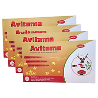 Combo 4 Hộp Viên Đạm Bổ AVITAMA giúp tăng cường thể lực, phục hồi sức khỏe sau ốm, dành Cho Người Gìa Kém Ăn, Tiêu Hóa Kém, hoặc người có nhu cầu Dinh dưỡng cao (Hộp 18 vỉ x 5 viên nang)