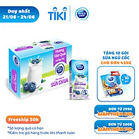 Thùng Sữa Chua Uống Lên Men Tự Nhiên Dutch Lady Hương Việt Quất Và Bạc Hà (12 hộp x 1L)