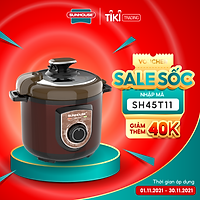 Nồi Áp Suất Điện Đa Năng Sunhouse SH1550 (5L) - Nâu - Hàng chính hãng