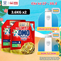 Combo 2 Túi Nước Giặt Omo Matic Máy Giặt Cửa Trên Hương Comfort Tinh Dầu Thơm Xoáy Bay Vết Bẩn Thơm Bền Lâu 3.6Kg
