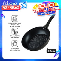 Chảo Sâu Lòng NAG2852 Đáy Từ 5 Lớp Chống Dính Cao Cấp Nagakawa (28cm) - Dùng Trên Mọi Loại Bếp - Hàng Chính Hãng