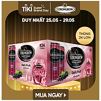 Thùng 24 Lon Cao Strongbow Vị Dark Fruit Dâu đen (330ml / Lon)