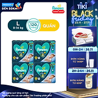 Combo 4 Tã Quần Pampers Ngủ Ngon - Bao Bì Ngẫu Nhiên