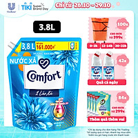 Nước Xả Làm Mềm Vải 3.8L Comfort Chăm Sóc Chuyên Sâu Giữ Màu & Bền Vải Hương Ban Mai Đậm Đặc Một Lần Xả
