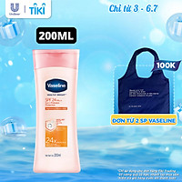 Sữa Dưỡng Thể 200Ml Vaseline Dưỡng Ẩm Sáng Da Fresh & Bright 10X Niacinamide Giúp Da Sáng Khỏe Mịn Căng Tinh Chất Menthol Mát Lạnh Như Tuyết Tan Trên Da