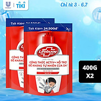 Combo 2 Nước rửa tay sạch khuẩn Lifebuoy Bạc Bảo Vệ và Sữa Dưỡng Ẩm Chai 450G