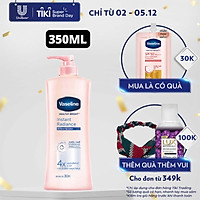 Sữa Dưỡng Thể 350Ml Vaseline Dưỡng Ẩm Sáng Da Instant Radiance Vi Chất Phản Quang Giúp Da Sáng Tức Thì Gấp 4 Lần