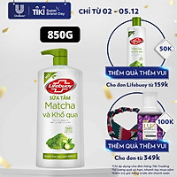 Sữa tắm detox Lifebuoy Matcha & Khổ qua 850g chiết xuất từ thiên nhiên giúp ngừa mụn cơ thể và sạch sâu khỏi bụi mịn