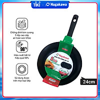 Chảo Sâu Lòng NAG2451 Đáy Từ 5 Lớp Chống Dính Cao Cấp Nagakawa (24cm) - Dùng Trên Mọi Loại Bếp - Hàng Chính Hãng