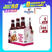 Lốc 6 Chai Bia Hoegaarden Rosée (248ml x 6 Chai)