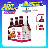 Lốc 6 Chai Bia Hoegaarden Rosée (248ml x 6 Chai)