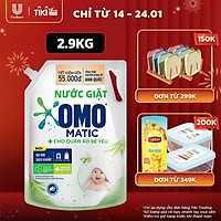Nước giặt Túi 2.9kg OMO Matic Sạch khuẩn, dịu nhẹ cho quần áo bé yêu