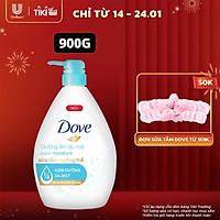 Sữa Tắm Dưỡng Thể 900G Dove Dưỡng Ẩm Dịu Mát Aqua Moisture Với 1/4 Kem Dưỡng Da Mặt