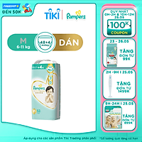 Tã/ Bỉm Dán PAMPERS Nội Địa Nhật Bản, Size M (52 miếng, 6-11kg), Cao Cấp Thượng Hạng