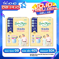 Combo 2 Gói Tã Quần Người Lớn Sunmate Khô Thoáng L7 (7 Miếng/ Gói)