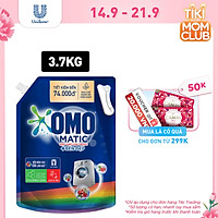 Nước giặt OMO Matic chuyên dụng Cửa Trước Bền Màu với tinh chất Lựu Tre 3.7kg
