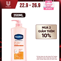 Sữa Dưỡng Thể Vaseline SPF24PA++ Sun + Pollution Protection Chống Nắng Và Dưỡng ẩm Cho Da Sáng Khỏe Mịn Màng Bảo Vệ Da Tới 4H 350ml