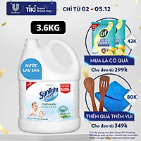 Chai Nước Lau Sàn 3.6 KG Sunlight Sạch Dịu Nhẹ - Mẹ An Tâm Chiết Xuất Tre & Lô Hội Thành Phần Làm Sạch 100% Nguồn Gốc Thiên Nhiên