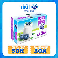 Thùng Sữa Chua Uống Lên Men Tự Nhiên Dutch Lady Hương Việt Quất Và Bạc Hà (48 hộp x 180ml)