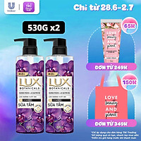 Combo Sữa Tắm Lux Botanical Hương Nước Hoa Phong Lan Quyến Rũ Lưu Hương 12H, Thơm, Nước Hoa 530G X2