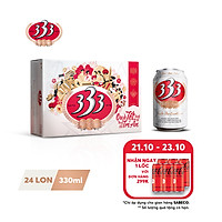 Thùng 24 Lon Bia 333 330ml