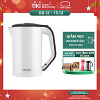 Bình Đun Siêu Tốc 2 lớp Lock&Lock EJK738WHT (1.7L) - Trắng - Hàng chính hãng