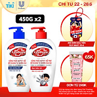 Combo 2 Nước rửa tay sạch khuẩn Lifebuoy Bạc Bảo Vệ và Sữa Dưỡng Ẩm Chai 450G