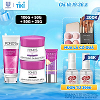 Combo sữa rửa mặt, kem dưỡng ẩm, kem trang điểm Pond's Flawless Radiance