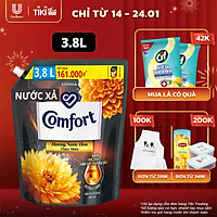 Nước Xả Làm Mềm Vải 3.8L Comfort Chăm Sóc Chuyên Sâu Giữ Màu & Bền Vải hương Sophia Đậm Đặc Một Lần Xả